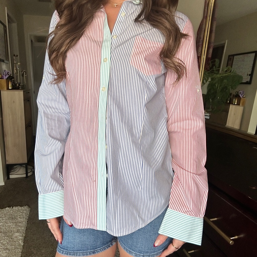 Brooks Brothers Women’s Tailored Fit Supina Fun Striped Shirt S